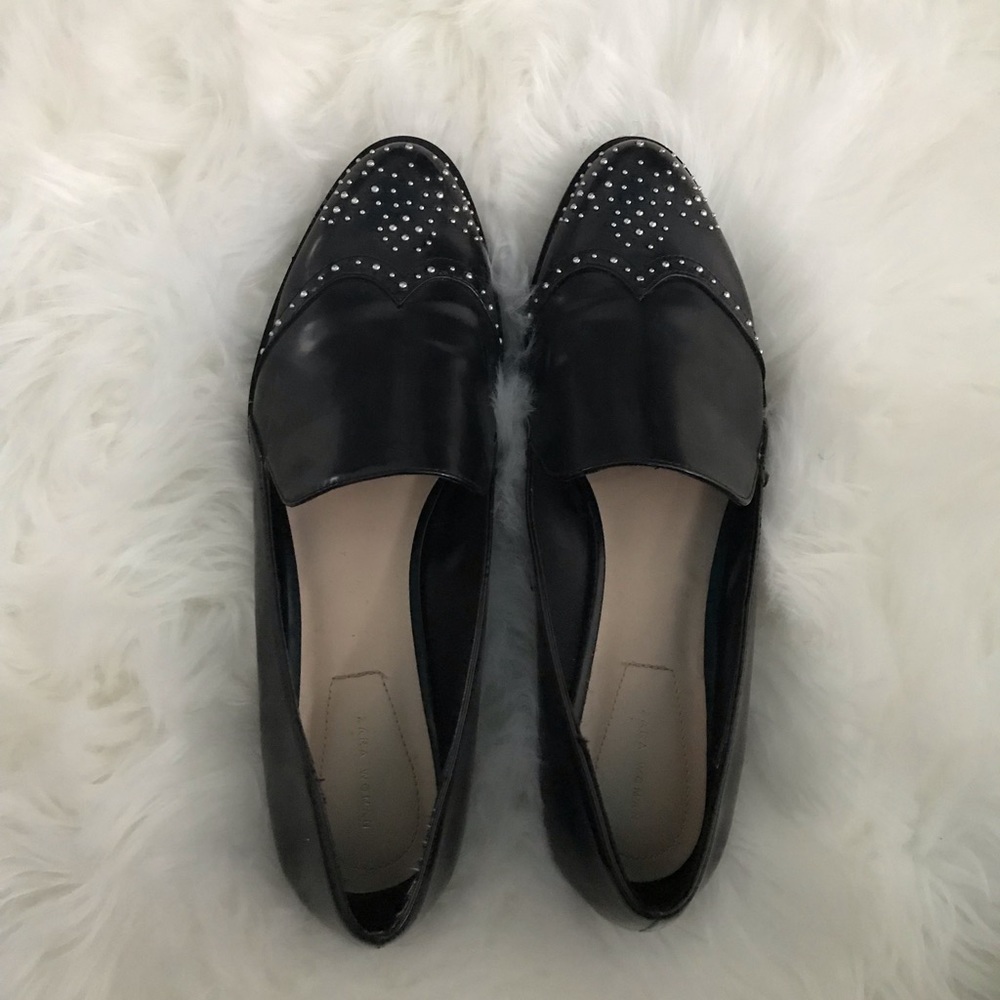 Zara Studded Loafers